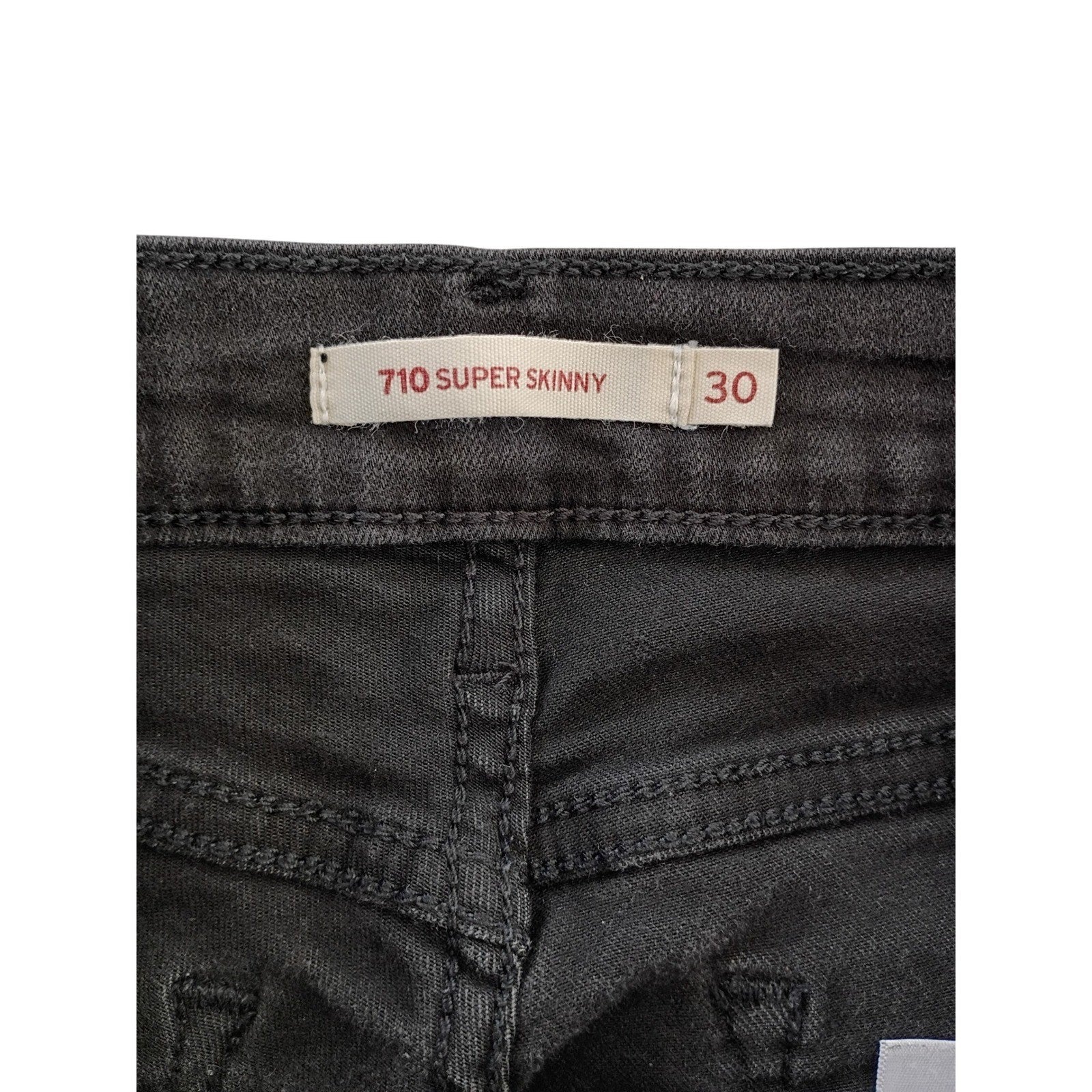 Levi Strauss 710 Super Skinny Black Jeans Women's Size 30