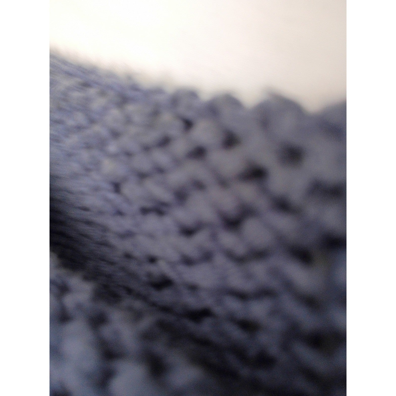 Pure Handknit Blue Cotton Bobble Sweater M/L Boat Neck Long Sleeve