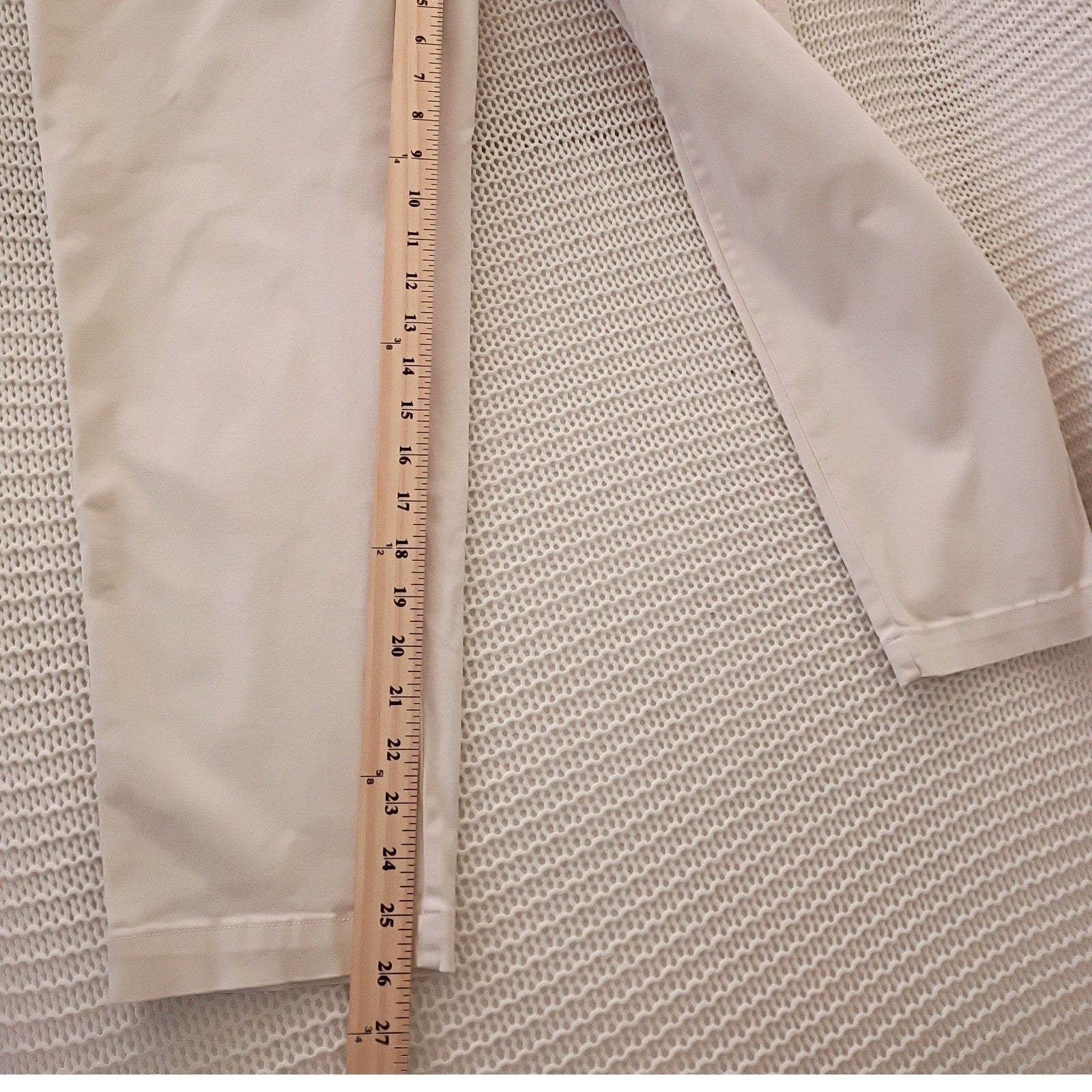 A New Day Womens Cargo Pants Cream Stretch Elasticized Sz 8 W28x26