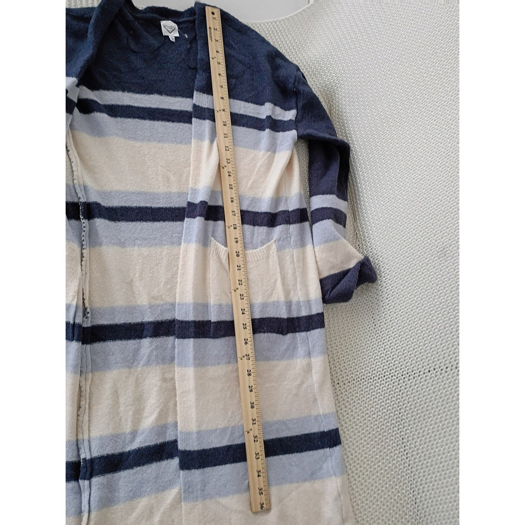 Freshman 1996 Oversized Striped Open Front Cardigan Borrowed Sweater S/M NWOT