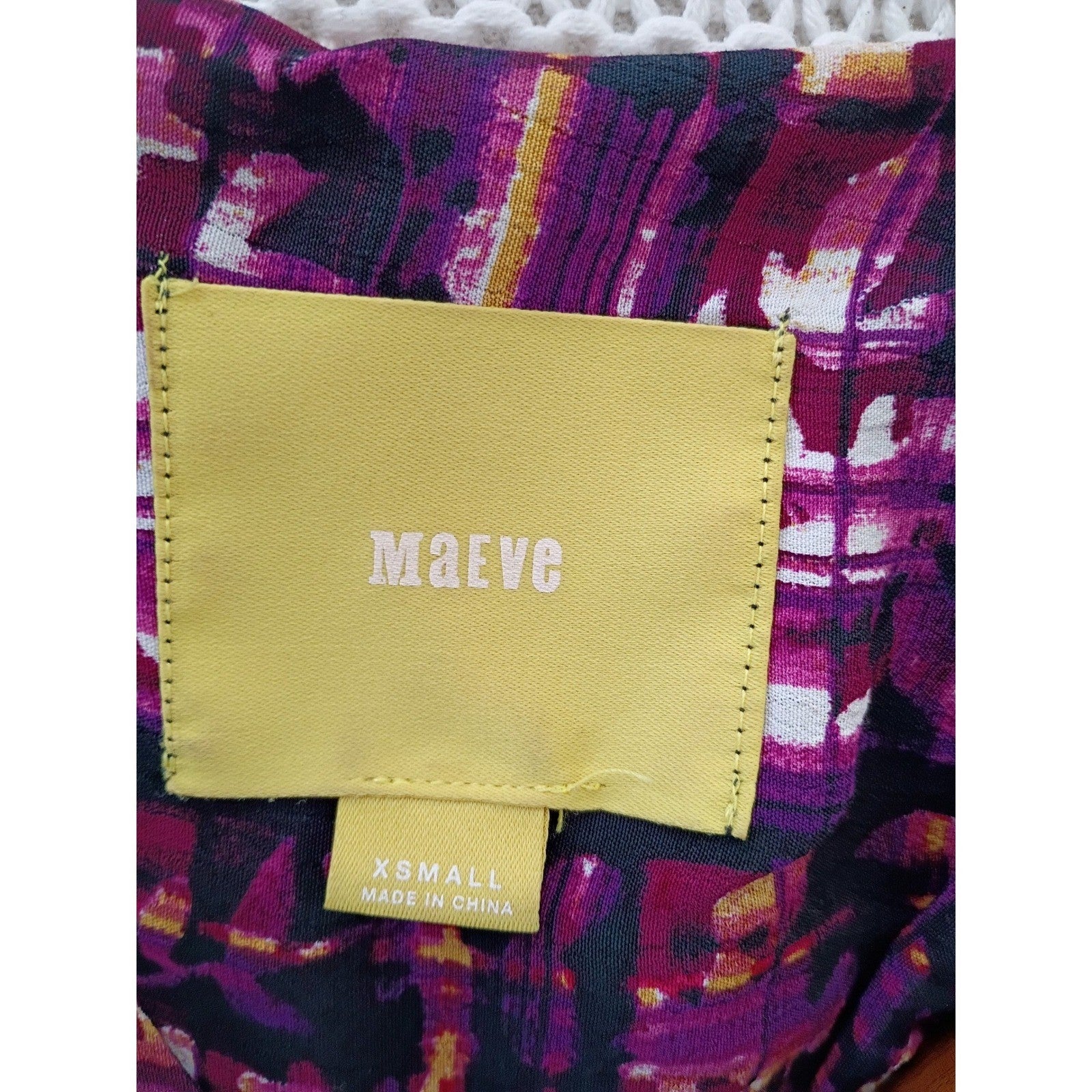 Maeve Anthropologie Purple Abstract Plaid Dolman Sleeve Dress S/M Boho Artsy