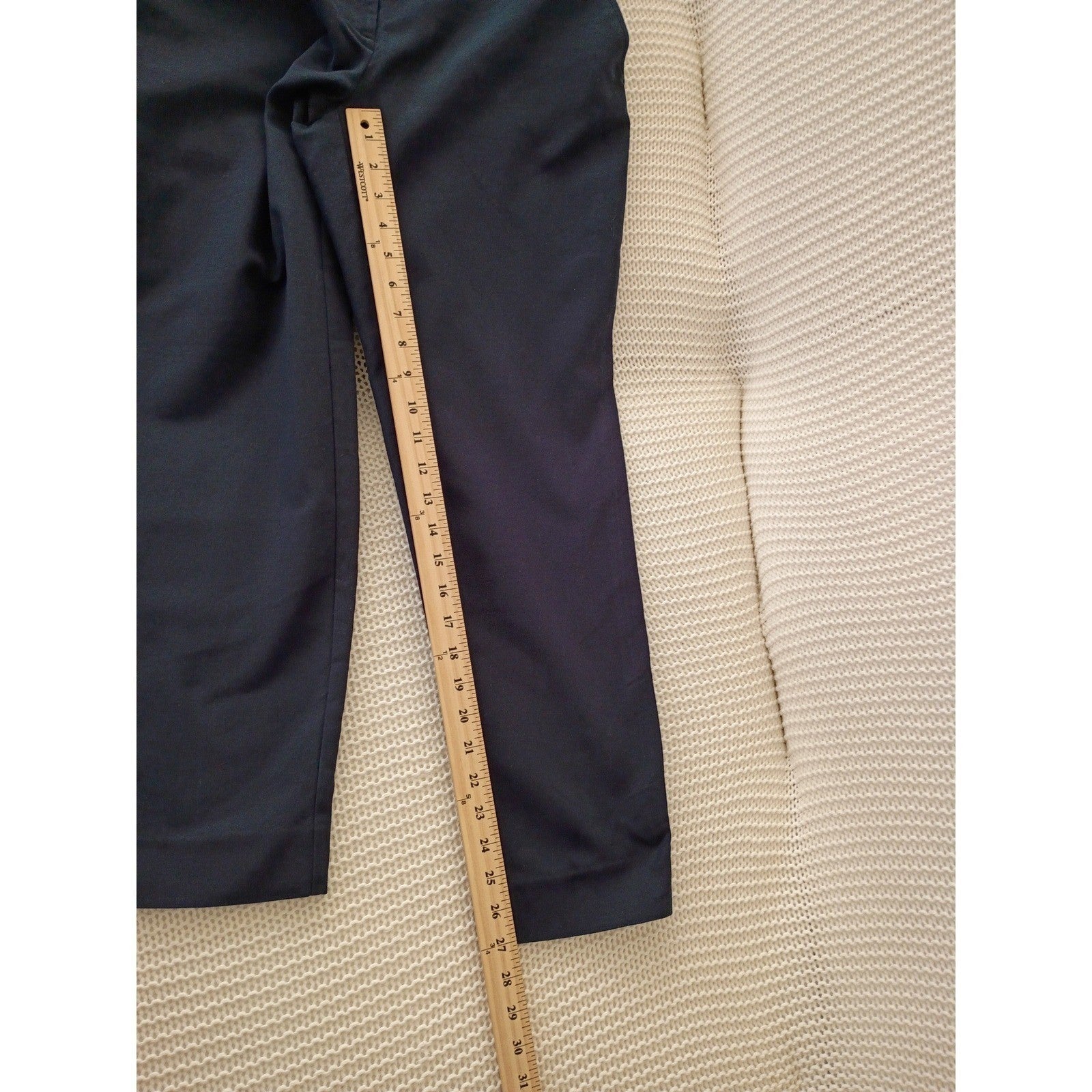 Jones New York Signature Dress Pants Navy Straight Stretch W28-29 NWOT