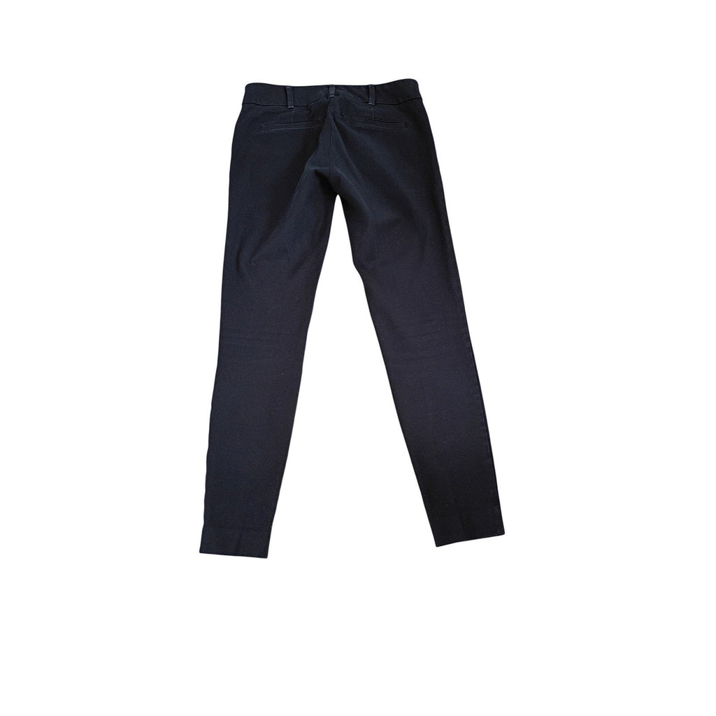 New York & Company Black Ankle Pants Slim Fit Career Trousers Stretch 0 Waist 26