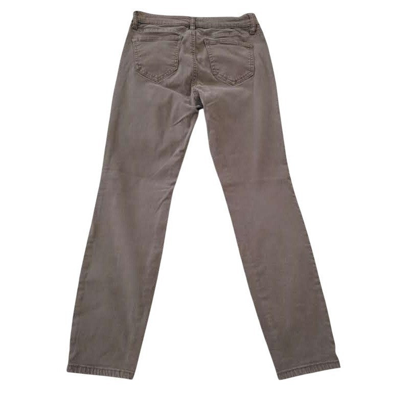 Buffalo David Bitton Womens Skinny Pants Taupe Brown Stretch Sz 6/28x27 Mid Rise