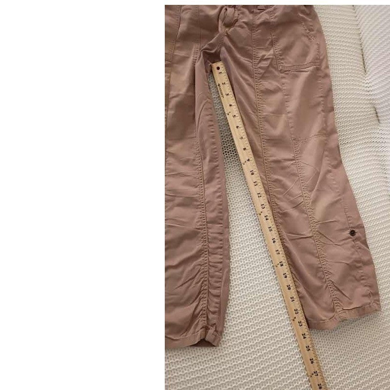 Club Monaco Womens Mauve Pink Utility Cargo Wide Leg Pants Size 6 100% Cotton
