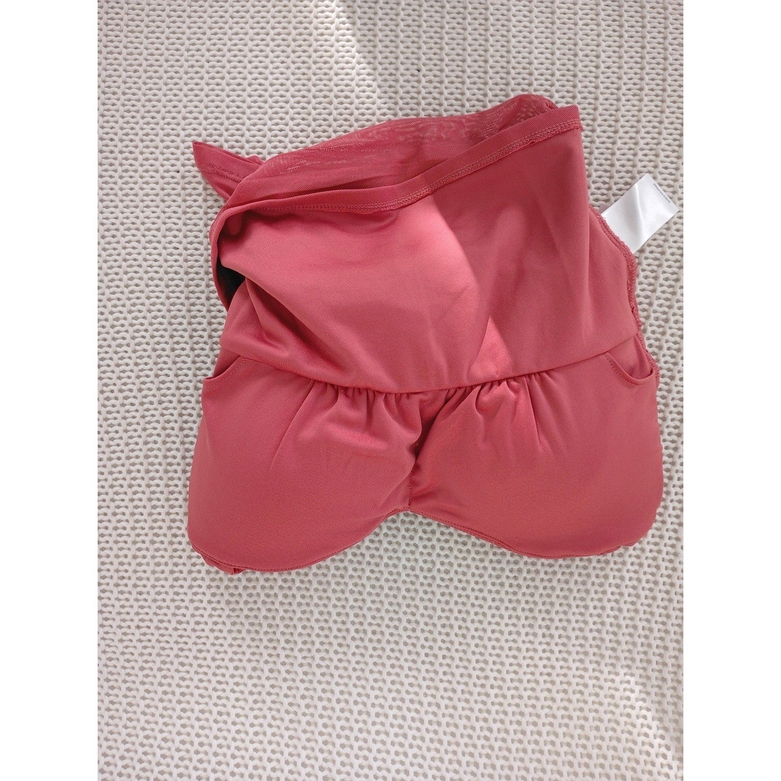 Express Body Contour Ruched Mesh Sweetheart Top Dark Rose Pink XS NWT