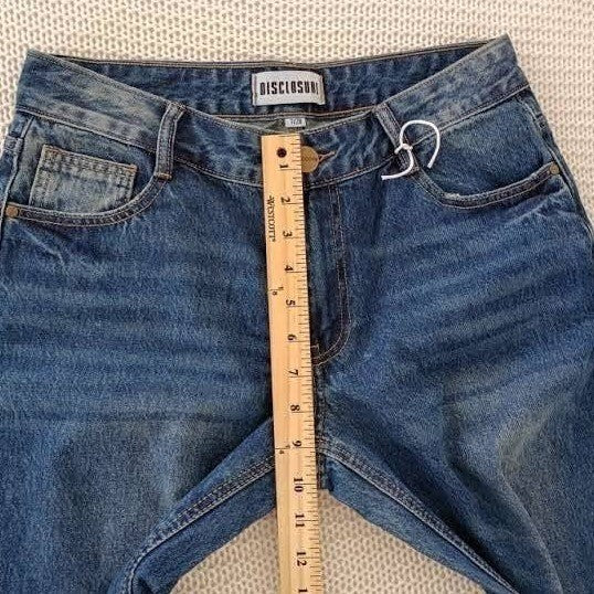 Disclosure High Rise Wide Leg Jeans 31x30 Medium Wash Blue Denim NWOT