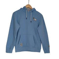 GOAT Light Blue Hoodie Pullover Graphic Print Small Oversized Unisex PTP 20"