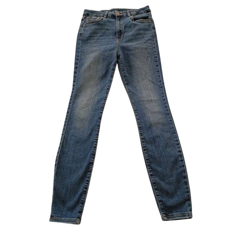 H&M High Waist Super Skinny Ankle Jeans Medium Blue Womens 28