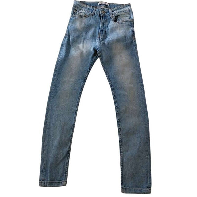 Zara Vintage Fade Slim Straight Jeans Mens 26x27 Distressed Denim
