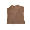 H&M Mock Neck Sweater Tan Cozy Knit Ribbed Long Sleeve Fits S/M