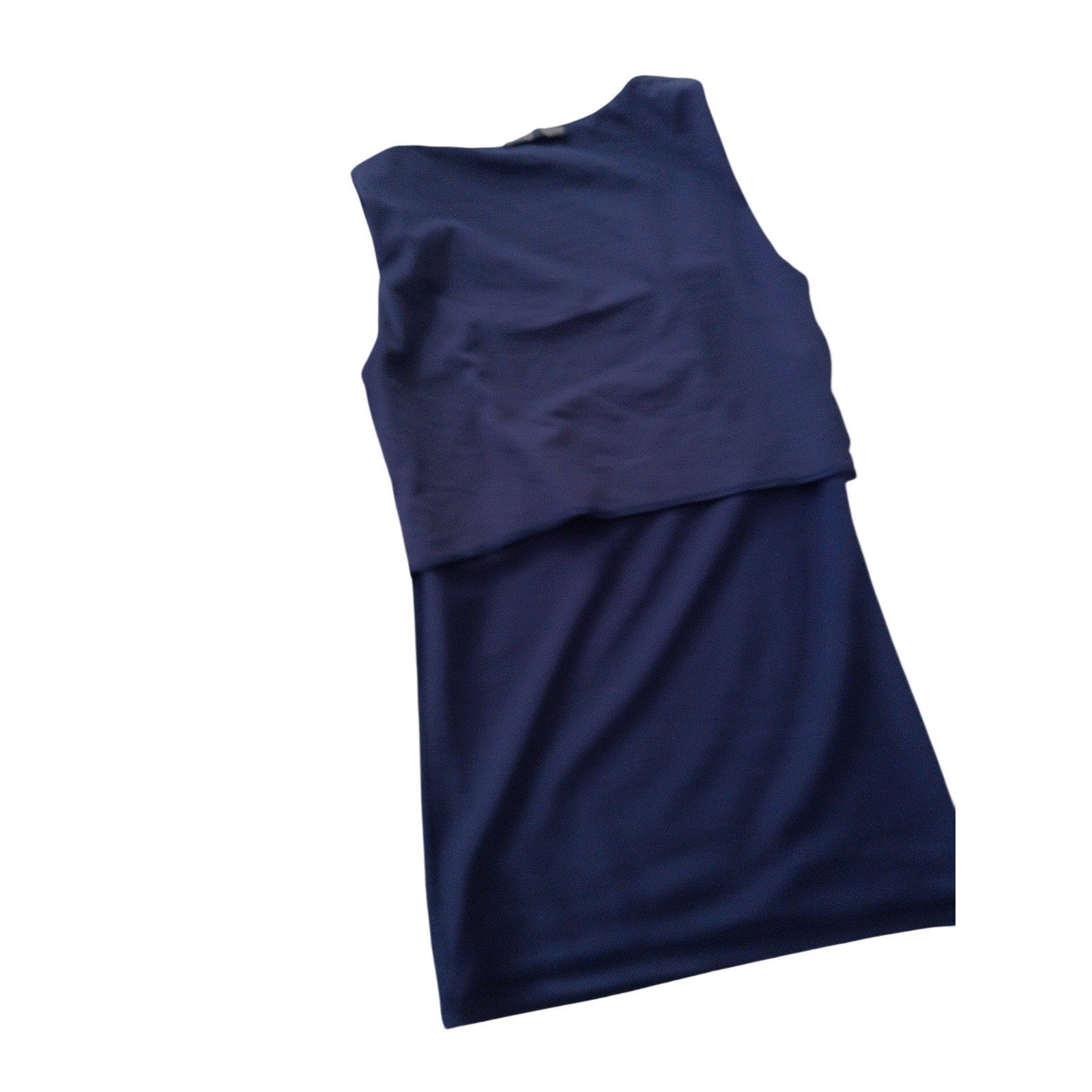 ZARA Collection Navy Blue Sleeveless Tank Top Made in Portugal
