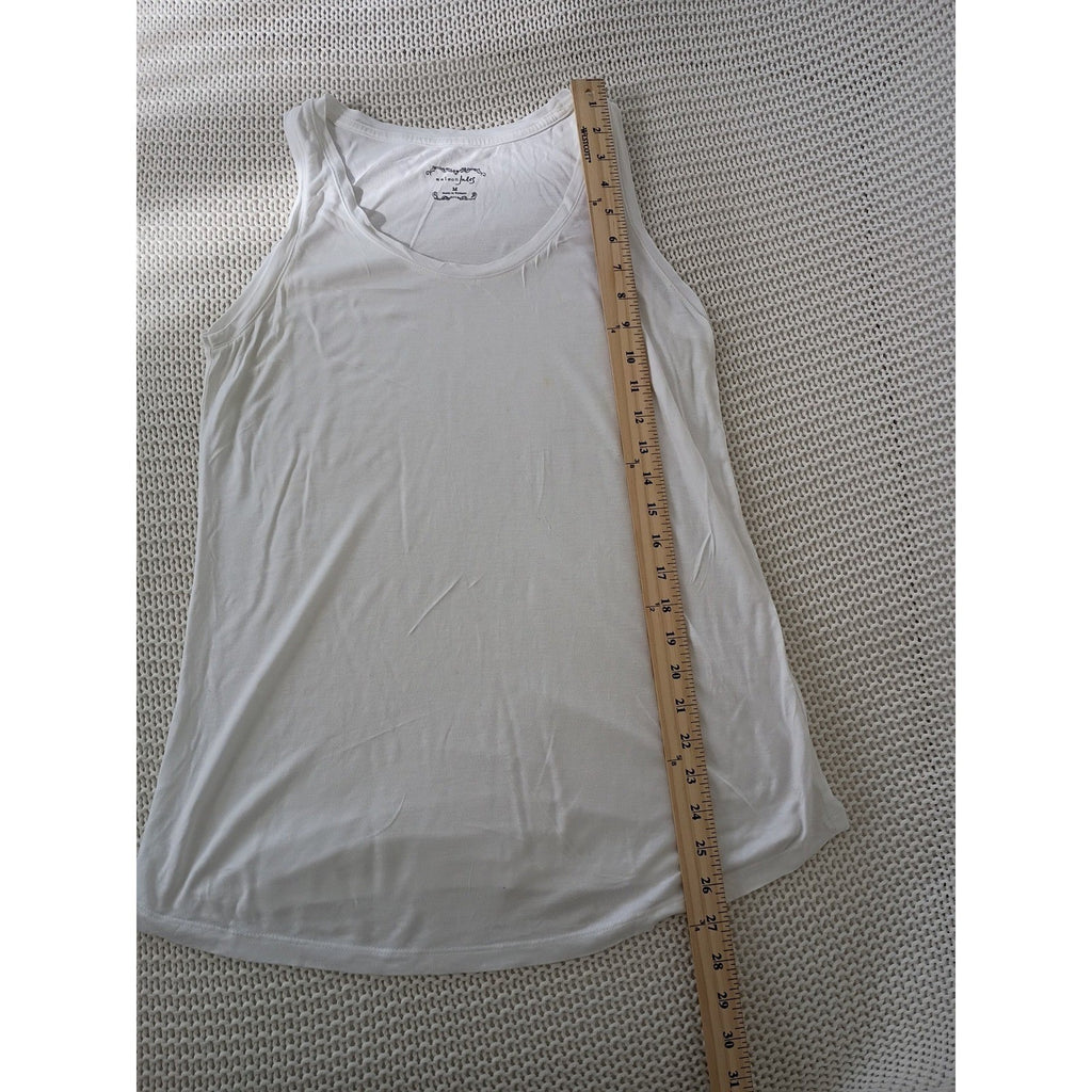 Maison Jules White Scoop Neck Sleeveless Tank Top M Basic Casual