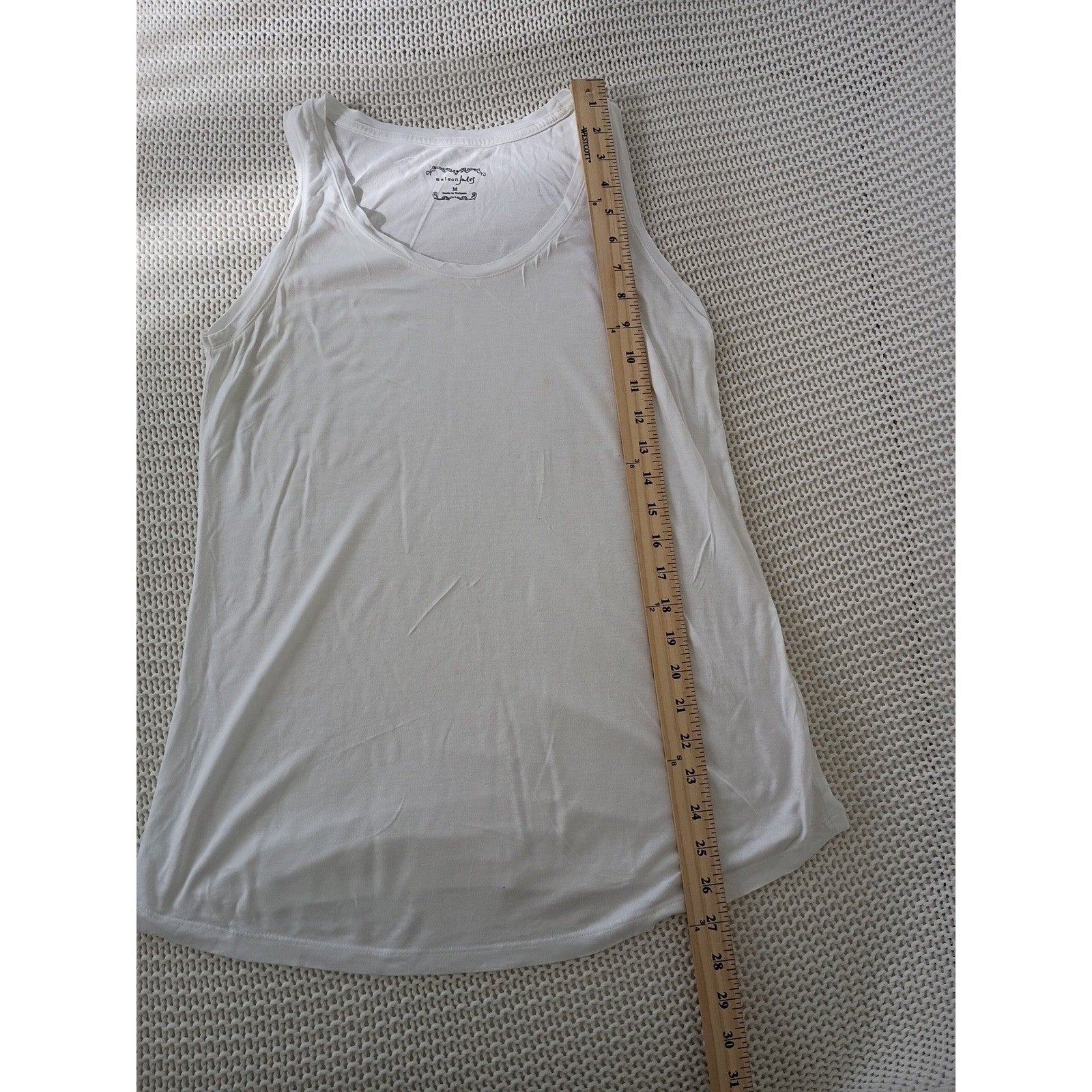 Maison Jules White Scoop Neck Sleeveless Tank Top M Basic Casual