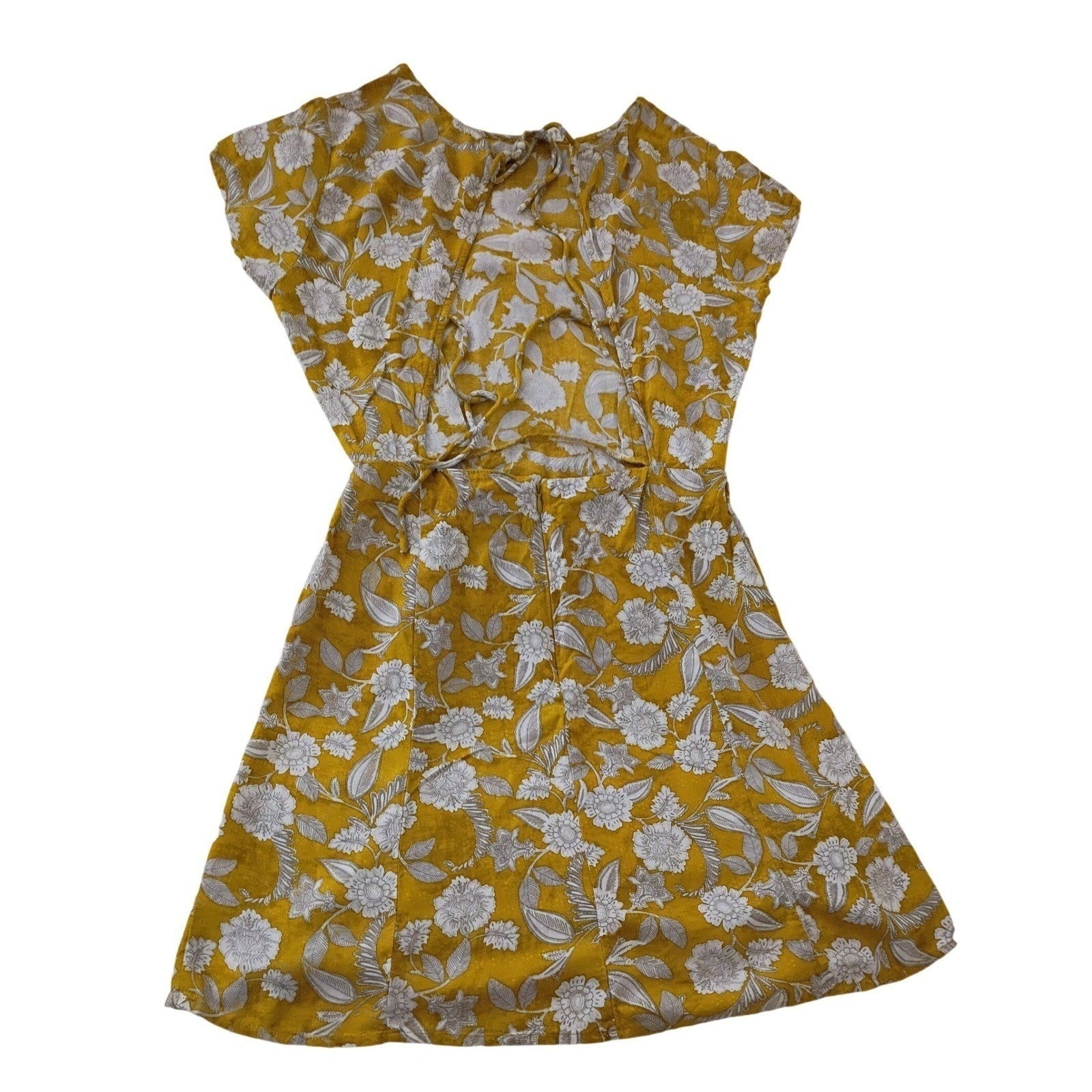 Amuse Society Floral Midi Dress Green Short Slve Boho Cottagecore Summer S