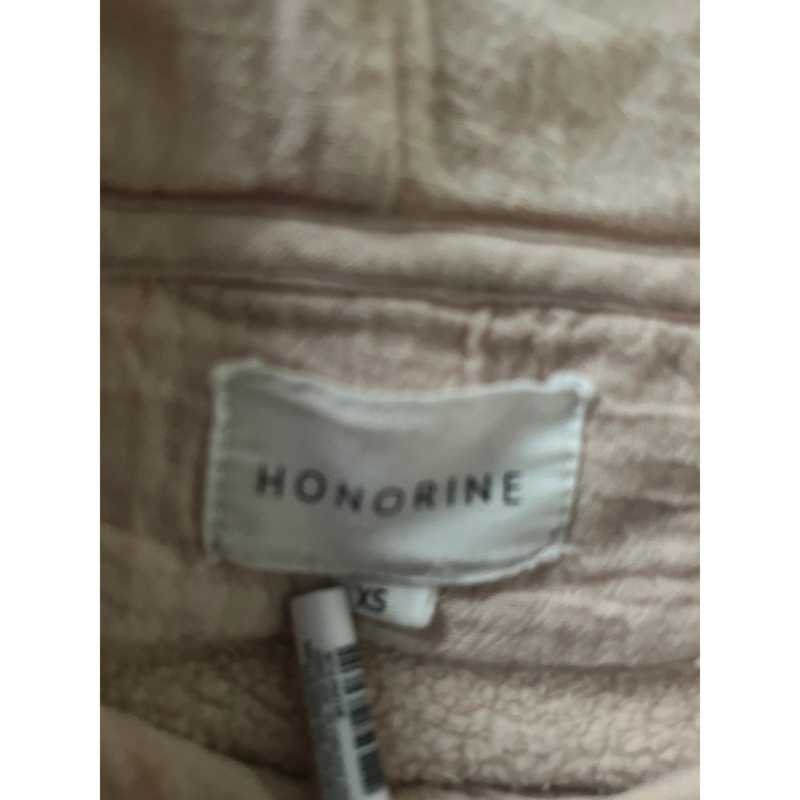 HONORINE Pink Cotton Terry Hooded Sweatshirt Hoodie Fits S/M; Boho Casual