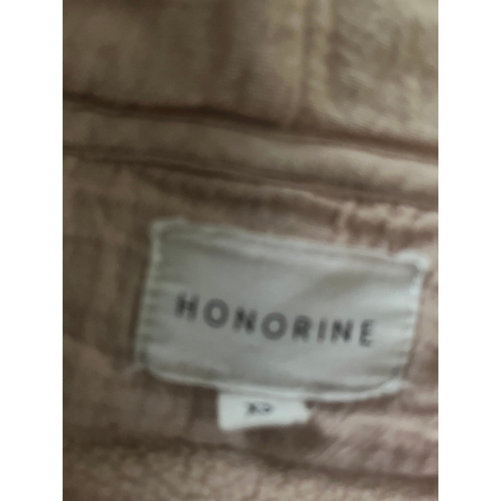 HONORINE Pink Cotton Terry Hooded Sweatshirt Hoodie Fits S/M; Boho Casual