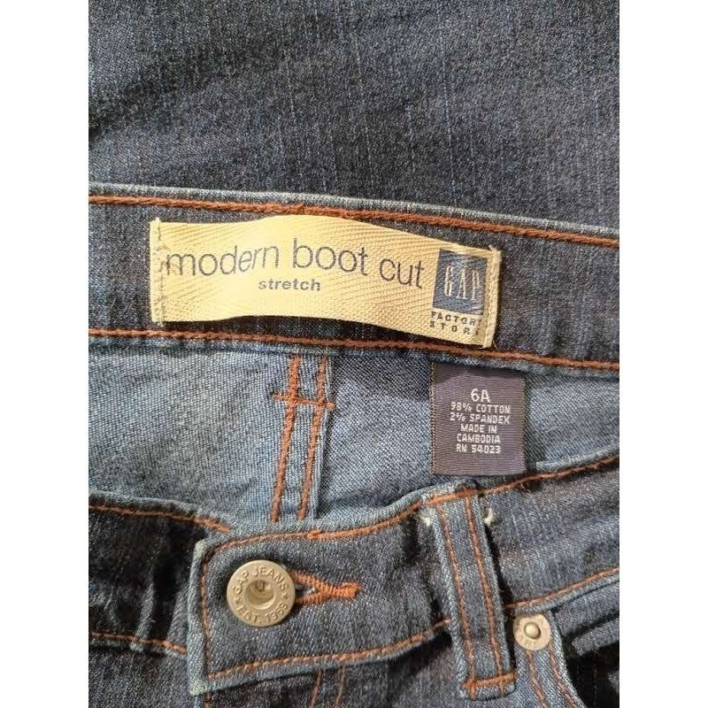 GAP Modern Bootcut Jeans Dark Wash Stretch Denim 6/28x29