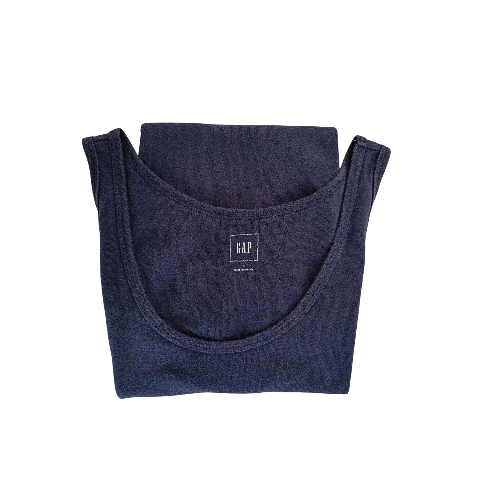 GAP Mens Tank Top Navy Blue Size L Cotton Modal Blend Basic Everyday
