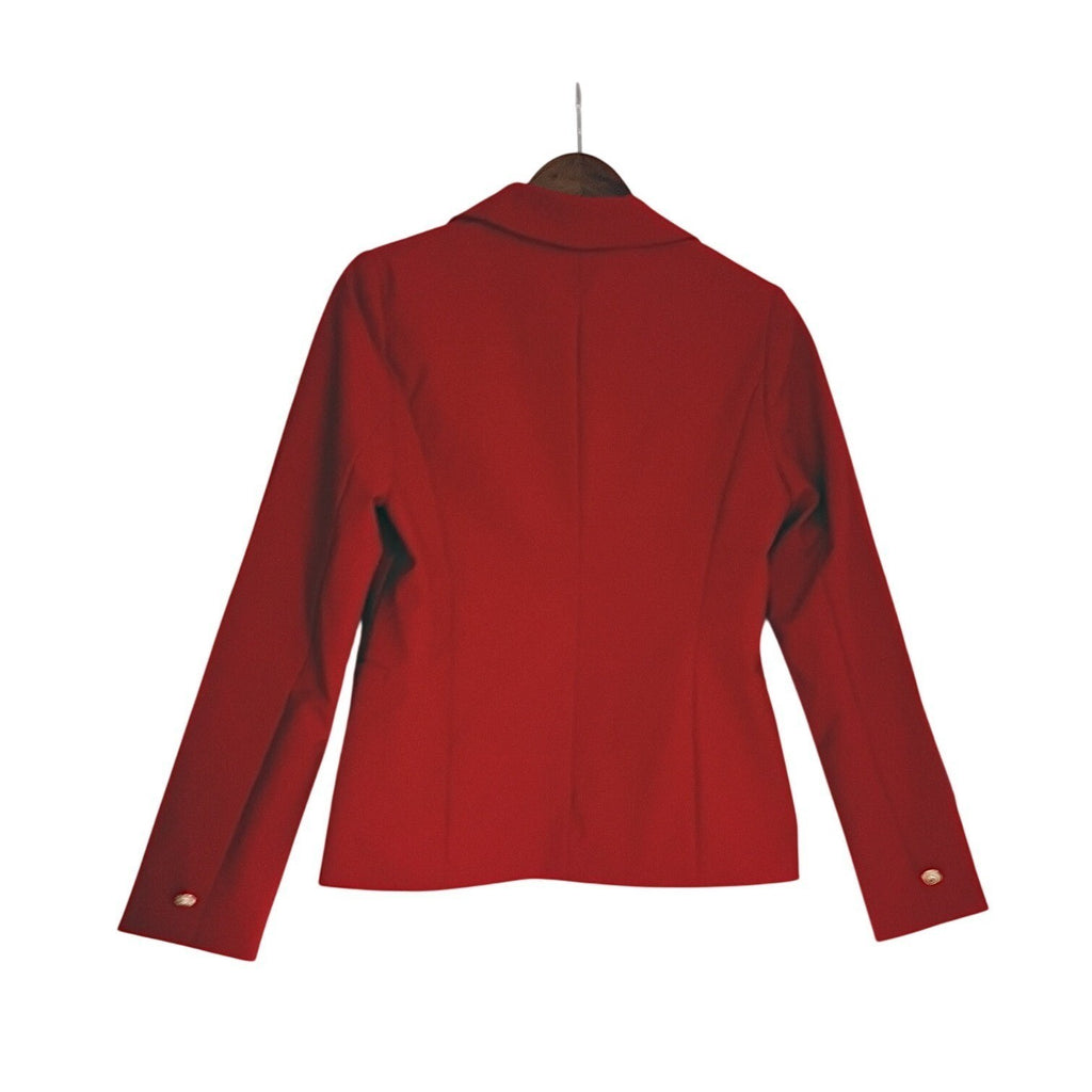 Nicole Miller New York Red Button Tailored Blazer Jacket Size S-NWOT $118