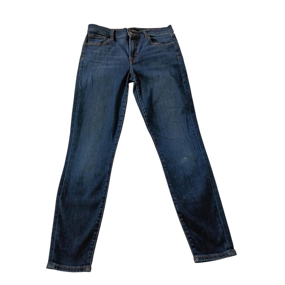 J Brand Sublime Skinny Jeans Dark Wash Mid Rise Stretch Denim 28x26