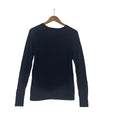 Athleta Black Modal Blend Long Sleeve Crewneck Pullover Top Size S/M