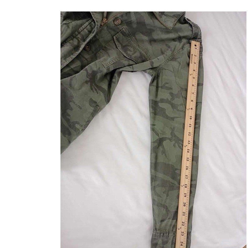 Supplies Camouflage Utility Jacket Military Camo Field Coat Cotton Small P2P 20"