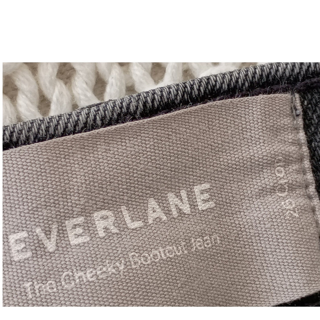 Everlane The Cheeky Bootcut Crop Jean Washed Black High Rise 26x26 Stretch