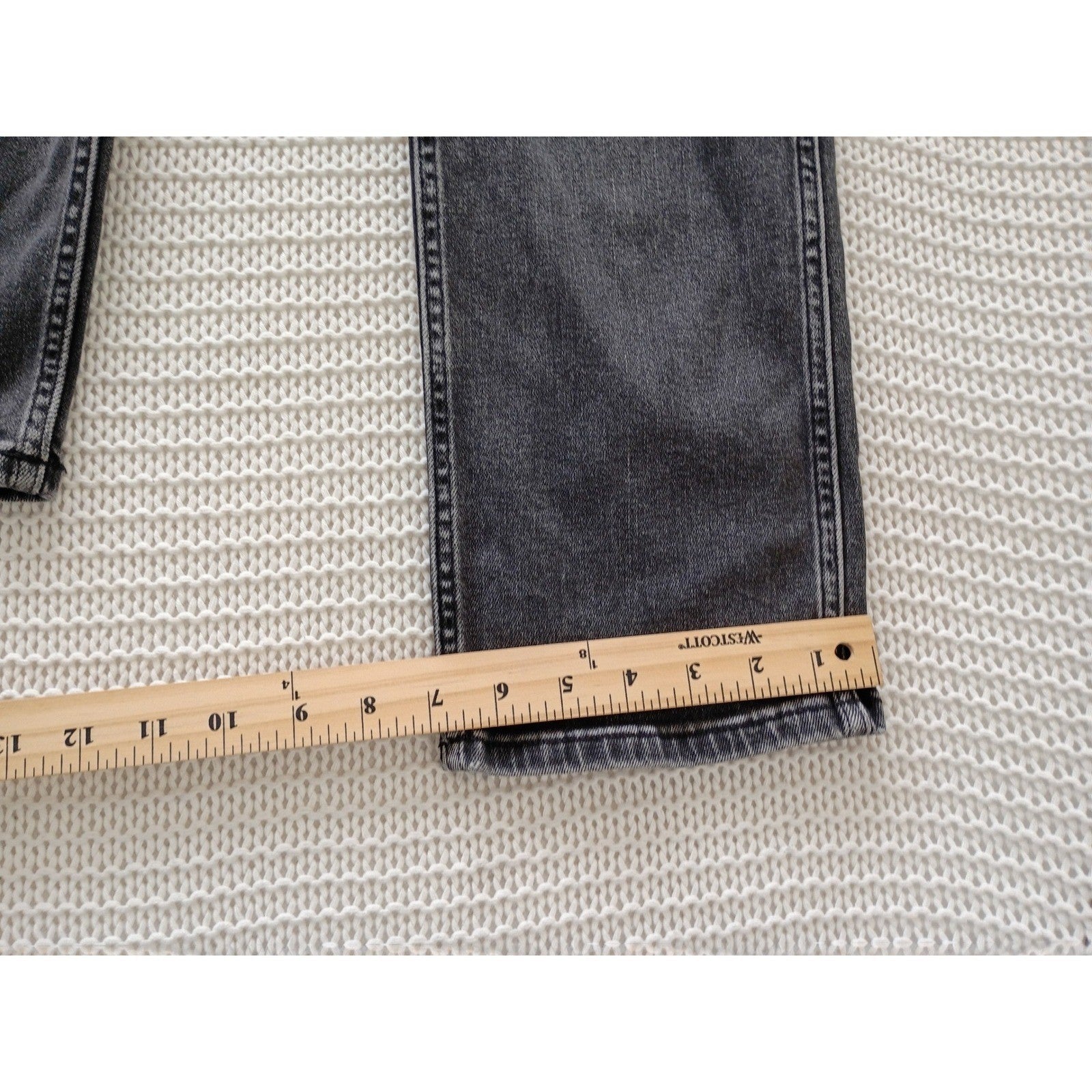 Everlane The Cheeky Bootcut Crop Jean Washed Black High Rise 26x26 Stretch