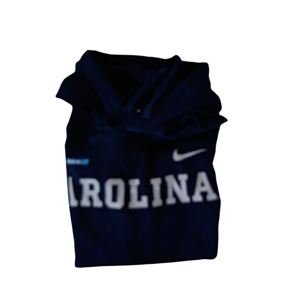 Nike Dri-Fit Carolina Tar Heels Hoodie Mens L Navy Blue UNC Pullover Sweatshirt