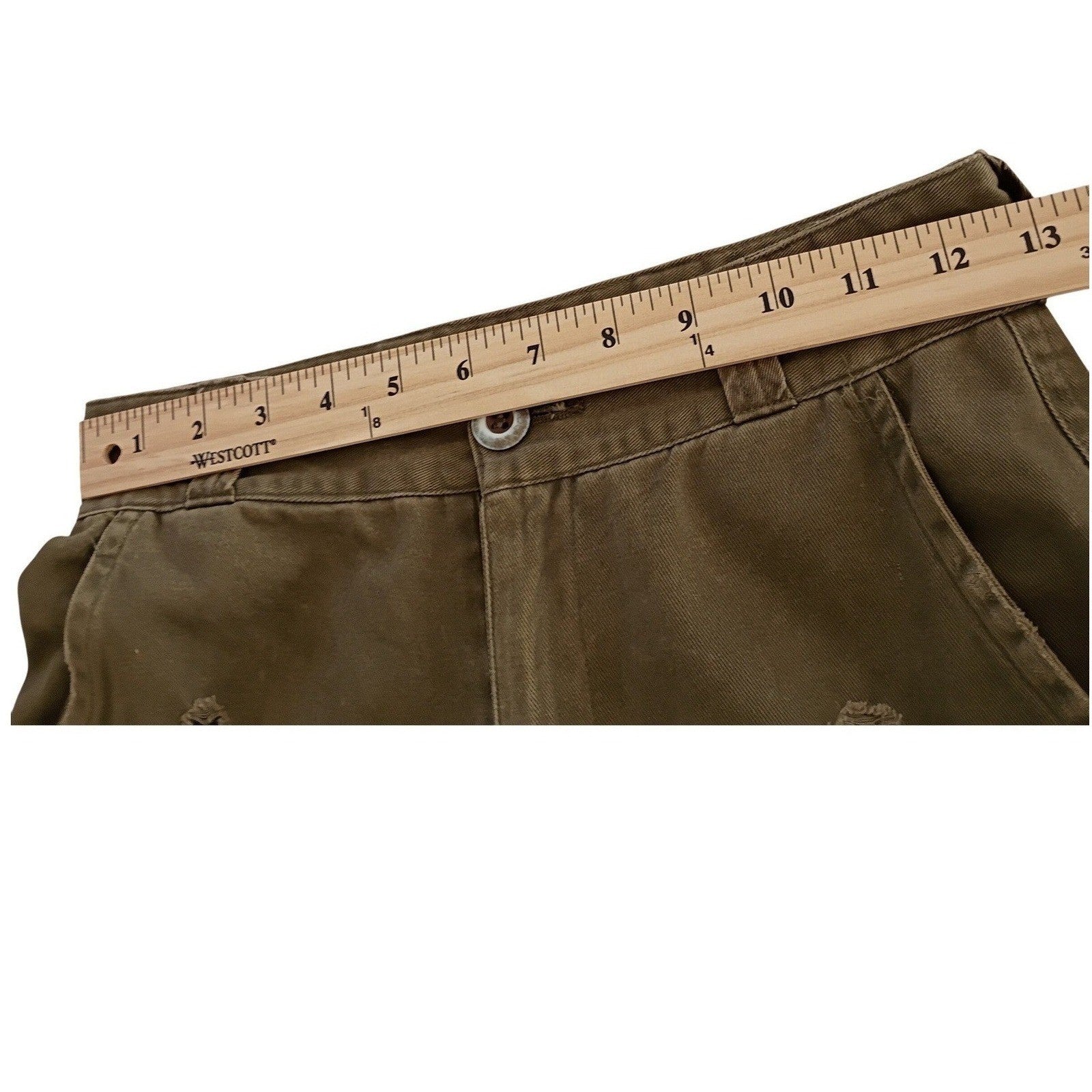 CARMAR CARMAR Olive Green Distressed Cargo Pants Size 26 VTG Grunge Style