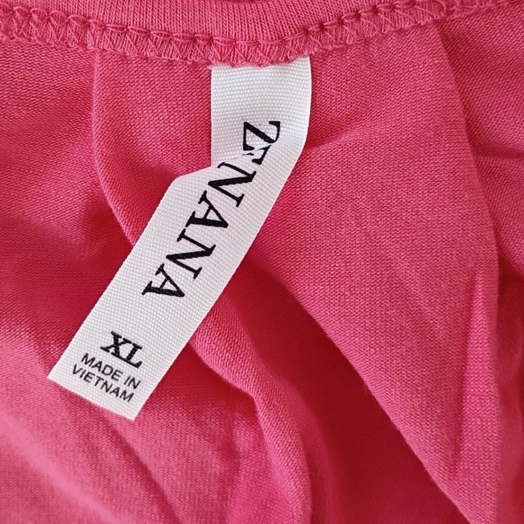 NWT Zenana Oversized Pink Pleated Cami Tank Top XL Adjustable Straps Relaxed Swg