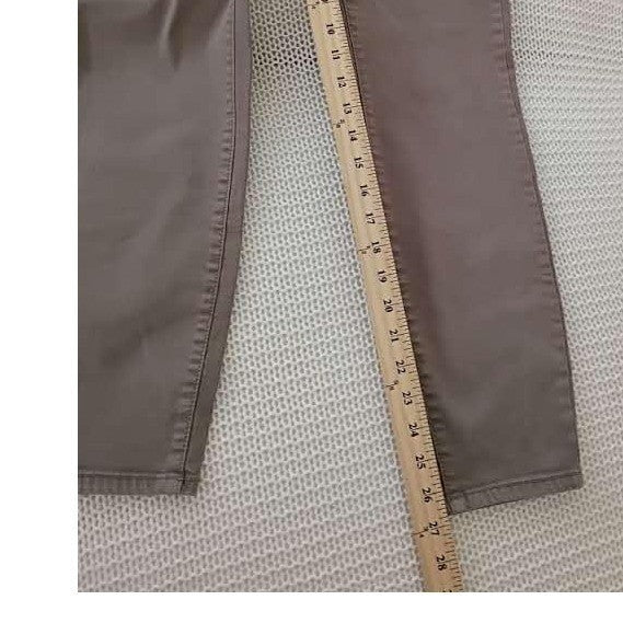 Buffalo David Bitton Womens Skinny Pants Taupe Brown Stretch Sz 6/28x27 Mid Rise