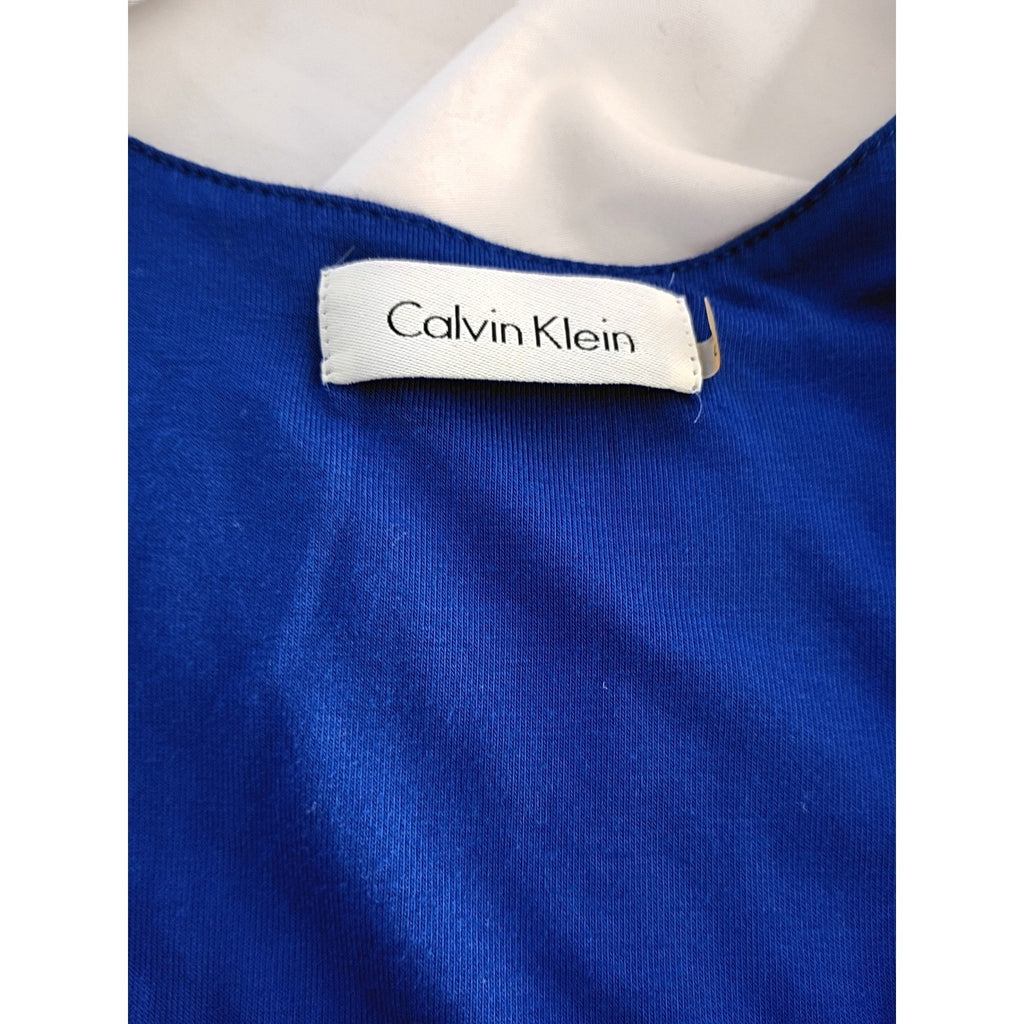 Calvin Klein Colorblock Maxi Dress Blue Red Black Sleeveless NWT 6/Small  Bold