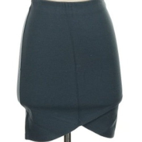 Aritzia Sunday Best Teal Tulip Hem Mini Skirt S W27 NWOT Preppy Chic