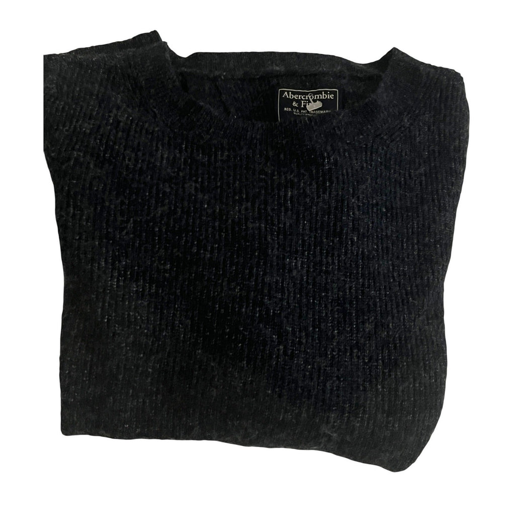 Abercrombie Fitch NWOT Wool Mohair Dark Gray Knit Sweater Pullover Long Sleeve S
