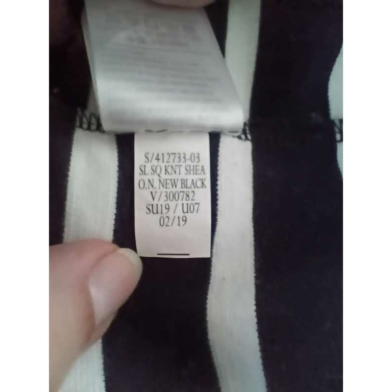 Old Navy Black White Stripe Ribbed Tank Dress S Small Cotton Blend Summer Casual