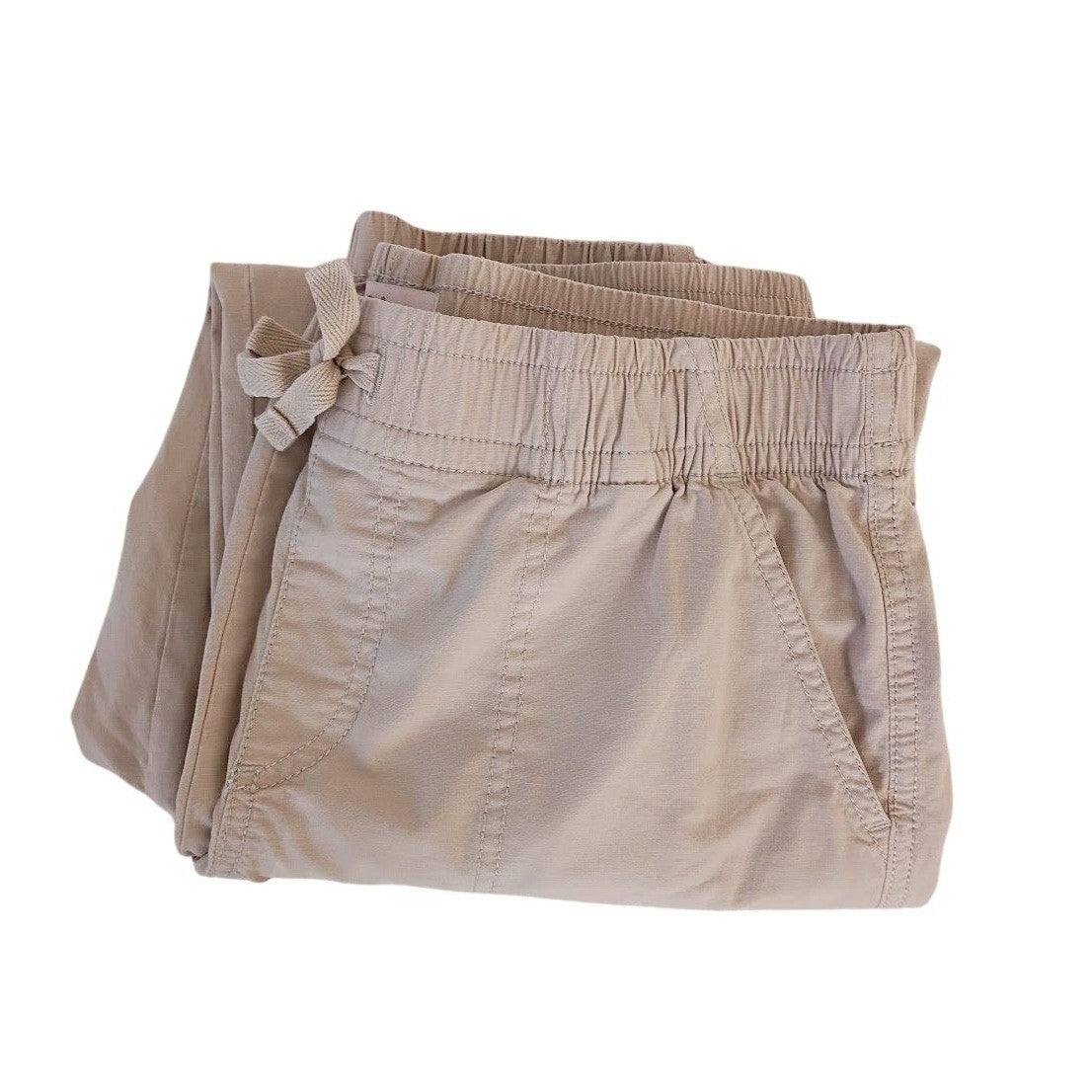 SO Tan Cargo Jogger Pants Small Cotton Drawstring Waist Utility Gorpcore