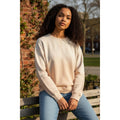 Peach Cream Tie Dye Sweatshirt 100% Cotton XL Oversized Pullover Crewneck