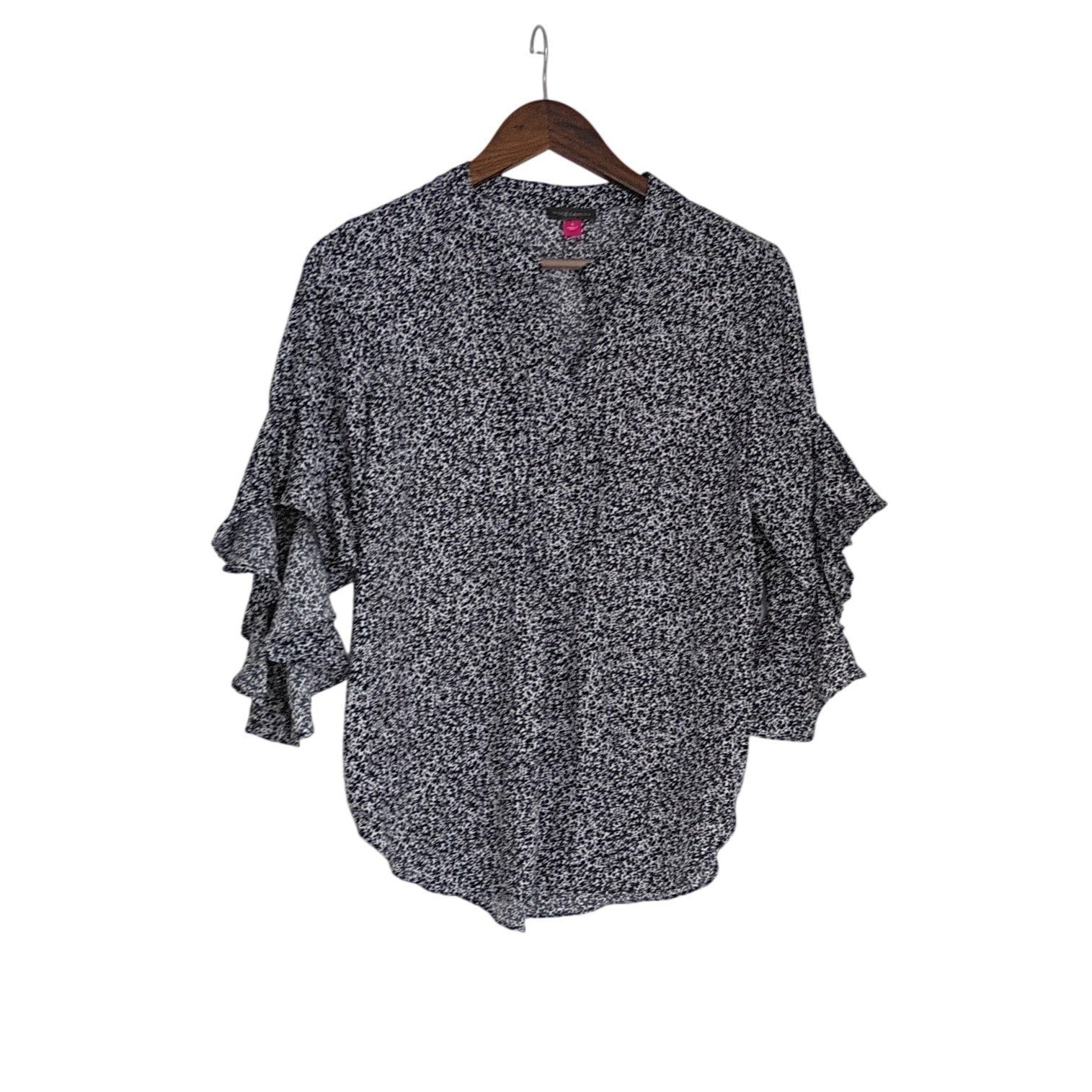 Vince Camuto Ruffle Sleeve Chic Elegant Blouse Size S Polished Casual Top NWOT