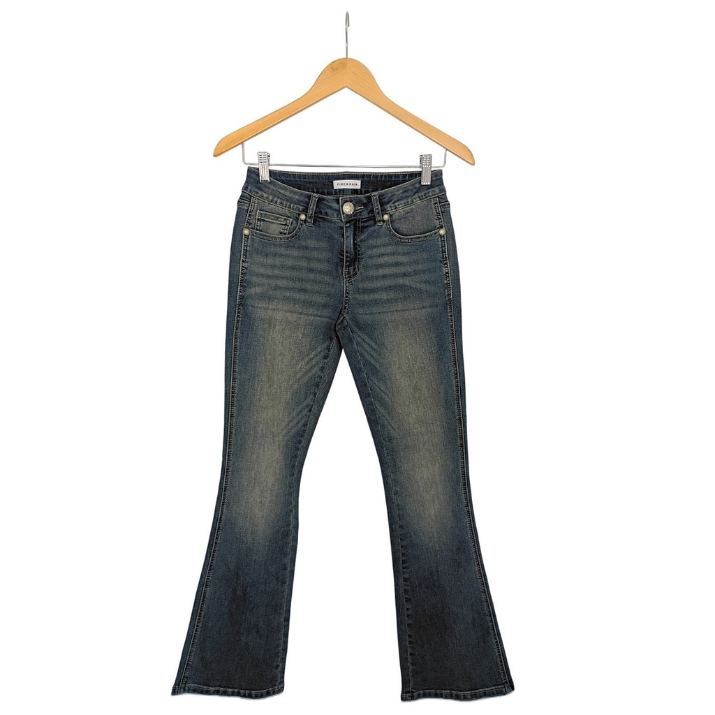 FIRE & RAIN Embellished Bootcut Jeans Medium Wash Size 7