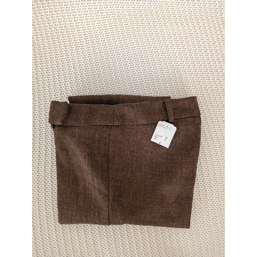 Forever 21 Twenty One NEW Brown High Rise Flare Trousers Textured W28 S