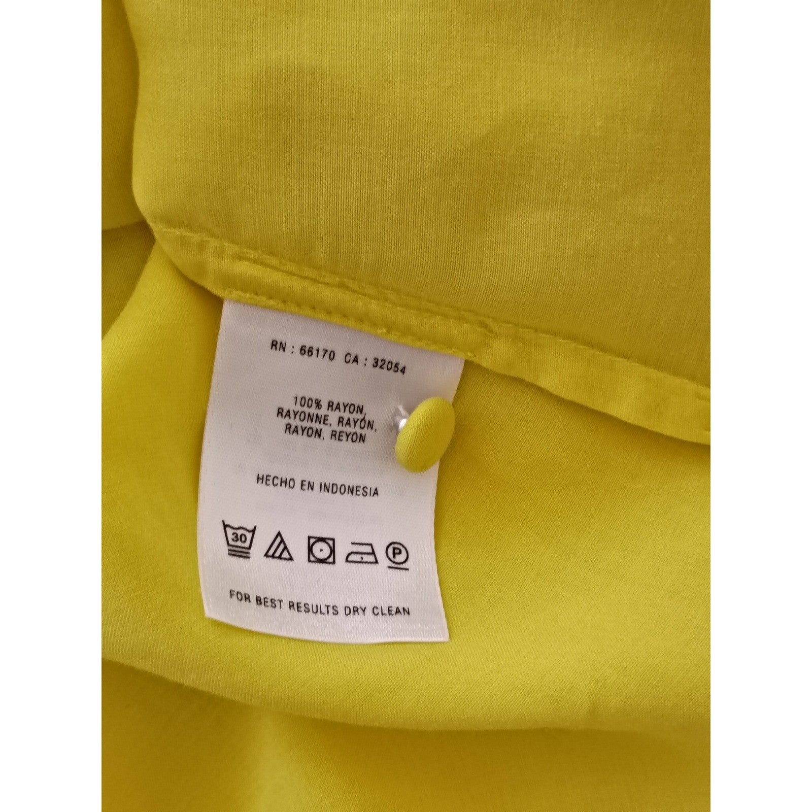 Maeve Anthropologie Citron Yellow Pleated Button Sleeve Rayon Blouse Fits S/M