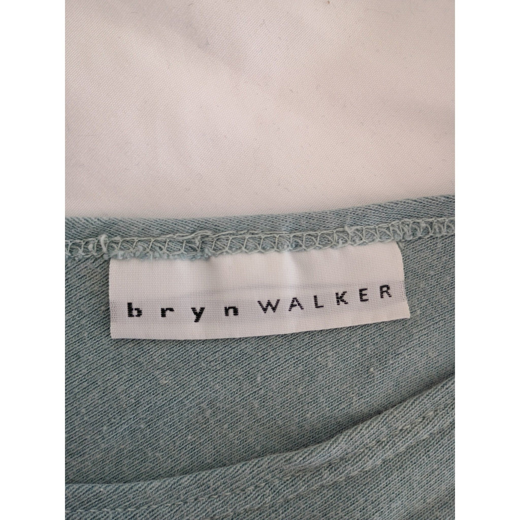 Bryn Walker Tank Top S Blue Tencel Cotton Scoop Neck Sleeveless Made USA