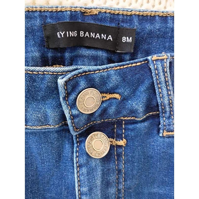 Flying Banana High Rise Flare Jeans 28x32 Medium Wash Bell Bottom Cowgirl Boho