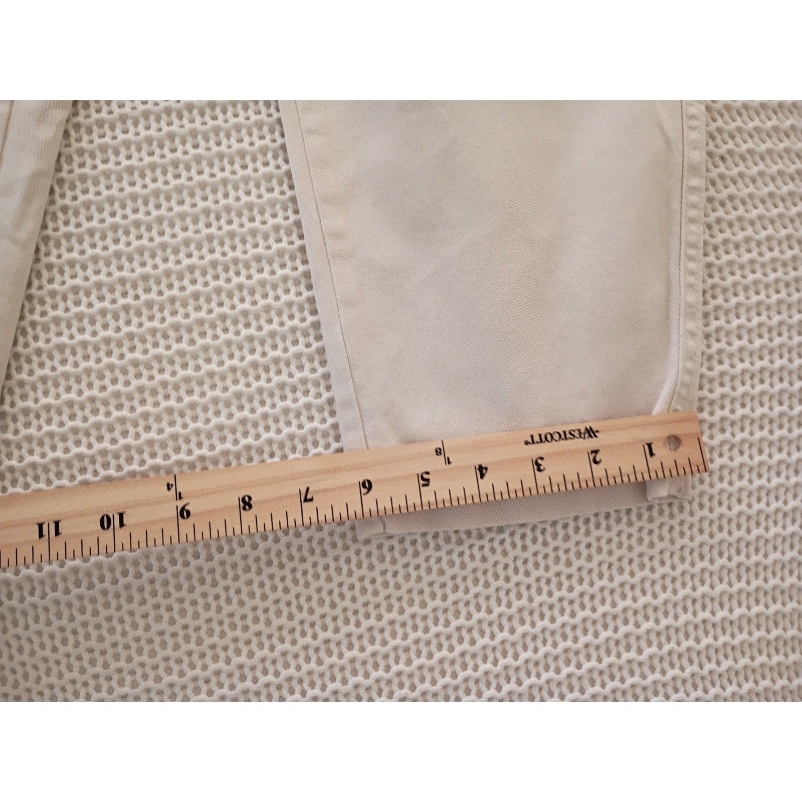 A New Day Womens Cargo Pants Cream Stretch Elasticized Sz 8 W28x26