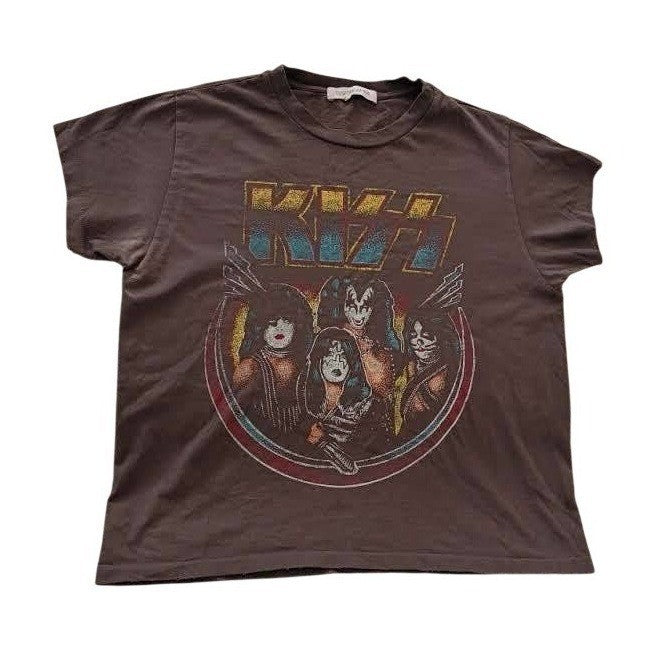 Kiss Band Daydreamer Graphic T Shirt Gray Retro Rock Concert Tee Rock Classic