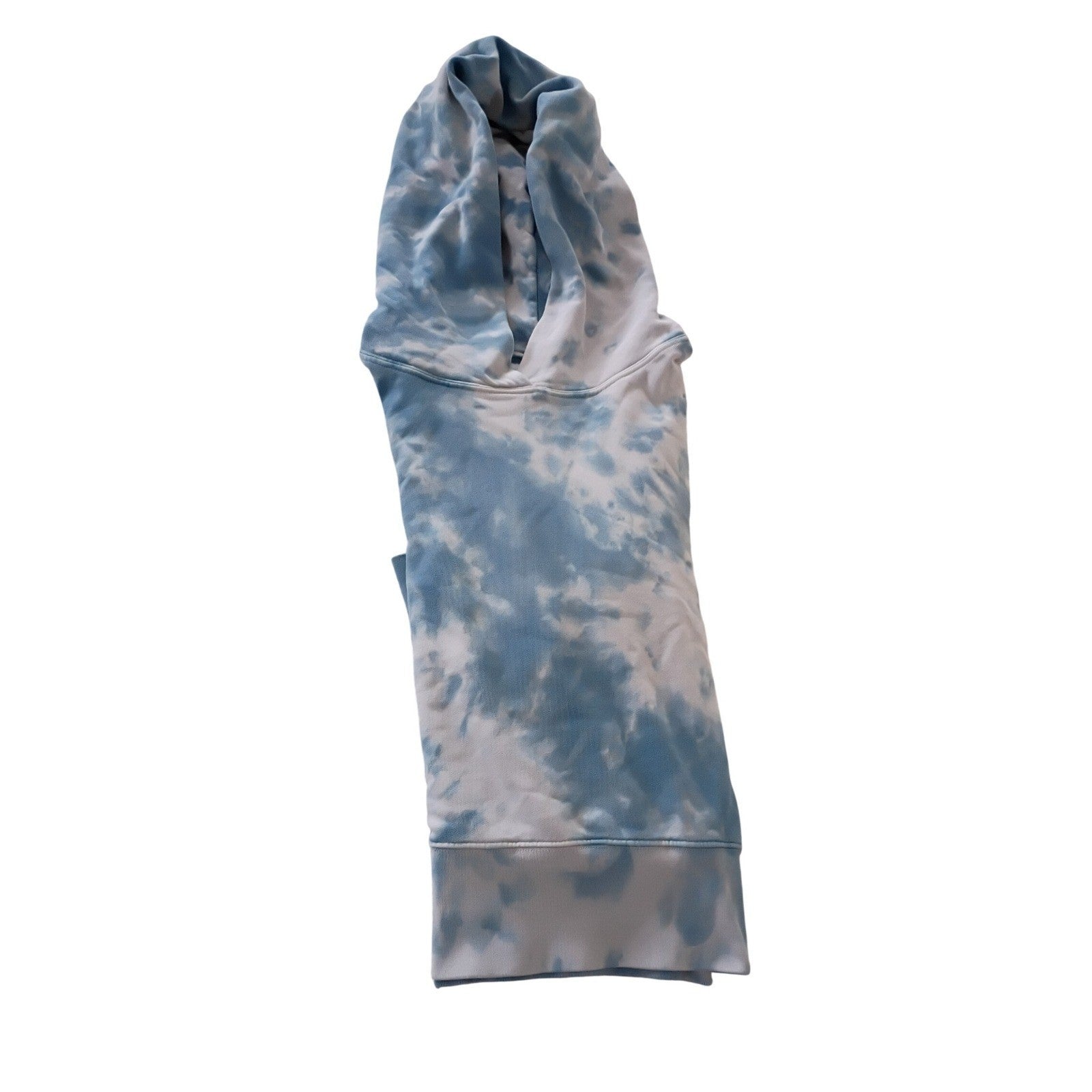 DANNIJO Tie Dye Hoodie 100% Cotton Cropped Sweatshirt Blue White Cotton XL