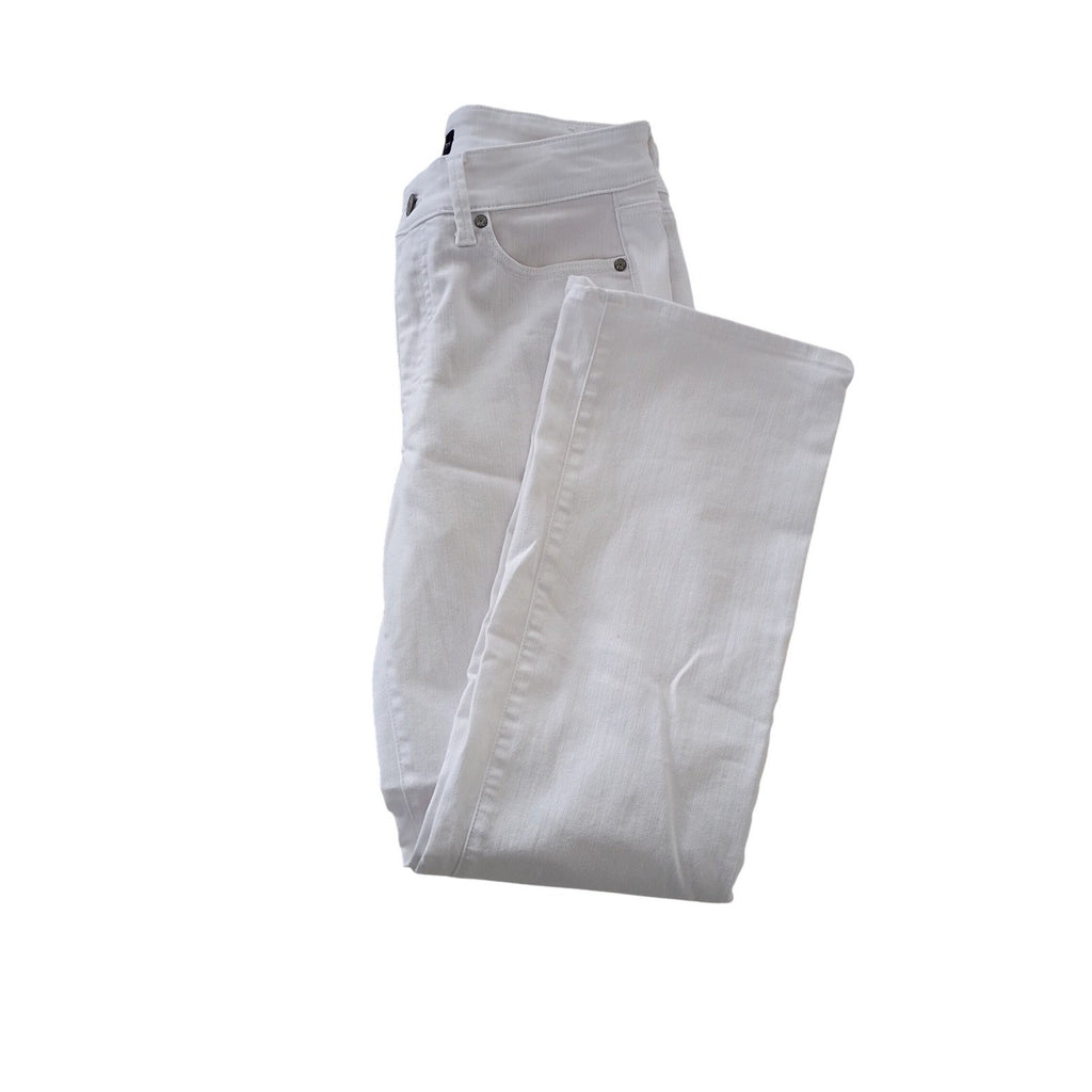Talbots Womens -NWOT - Size 6 28x30 Curvy Barely Bootcut Jean White Denim Pants