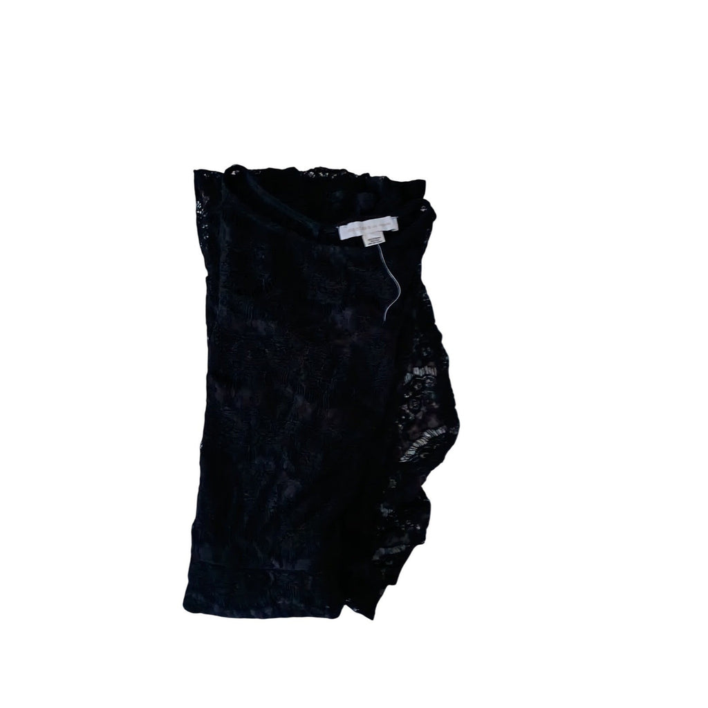 Monteau Black NWOT Coquette Lace Ruffle Sleeve Fit Flare Dress Elegant Feminine